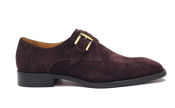 Carrucci Suede Monkstrap - Brown