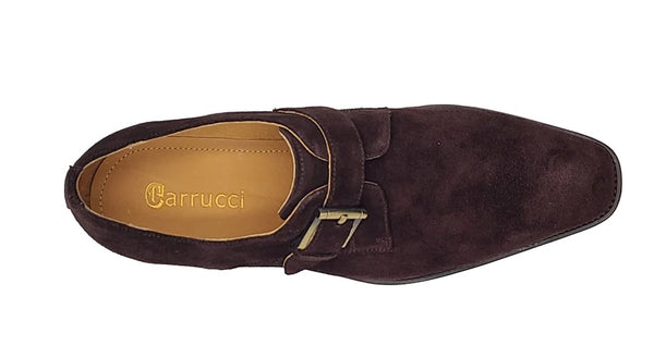Carrucci Suede Monkstrap - Brown
