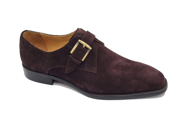 Carrucci Suede Monkstrap - Brown