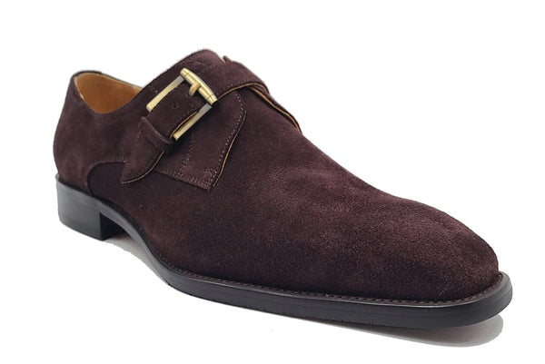 Carrucci Suede Monkstrap - Brown