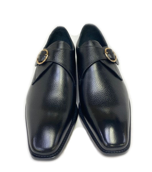 Maurice Deerskin Monkstrap - Black