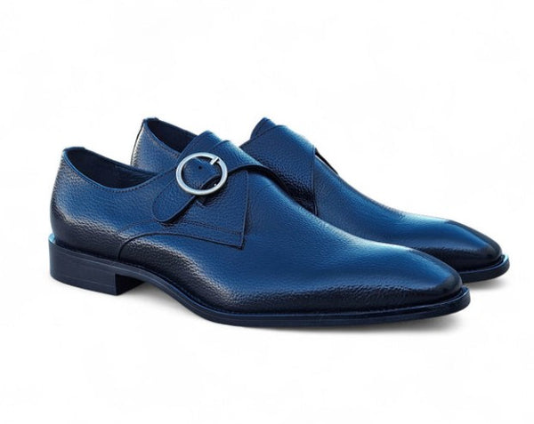 Maurice Deerskin Monkstrap - Black