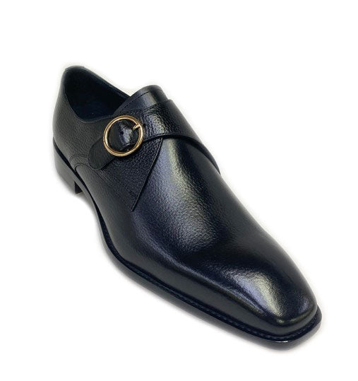Maurice Deerskin Monkstrap - Black