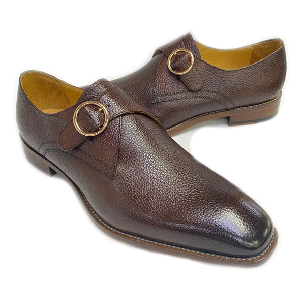 Maurice Deerskin Monkstrap - Chestnut
