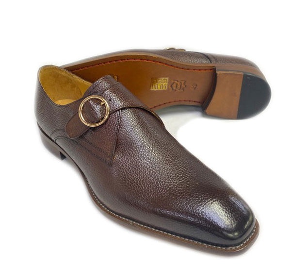 Maurice Deerskin Monkstrap - Chestnut