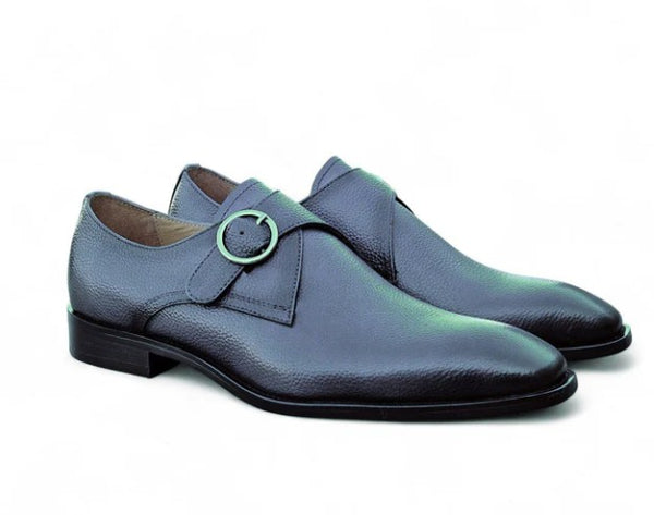 Maurice Deerskin Monkstrap - Grey