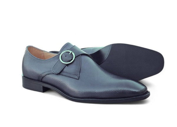 Maurice Deerskin Monkstrap - Grey