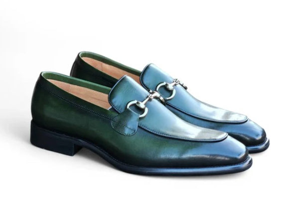 Carrucci Calfskin Loafer - Olive