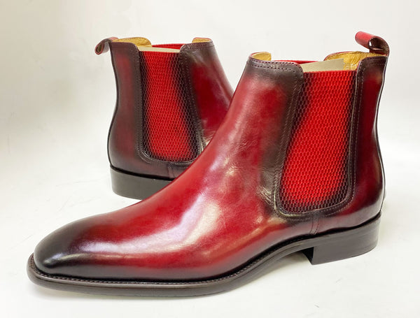 Maurice Calfskin Chelsea Boot - Burgundy
