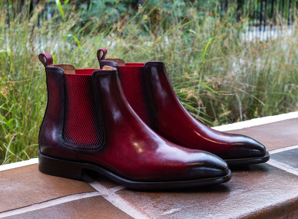 Maurice Calfskin Chelsea Boot - Burgundy