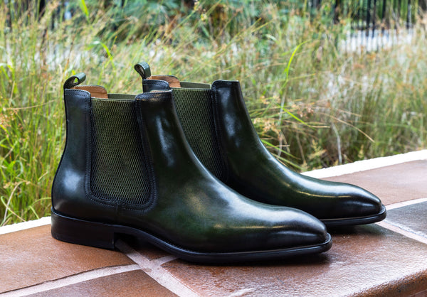 Maurice Calfskin Chelsea Boot - Olive