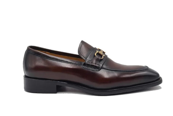 Carrucci Leather Loafer - Brown