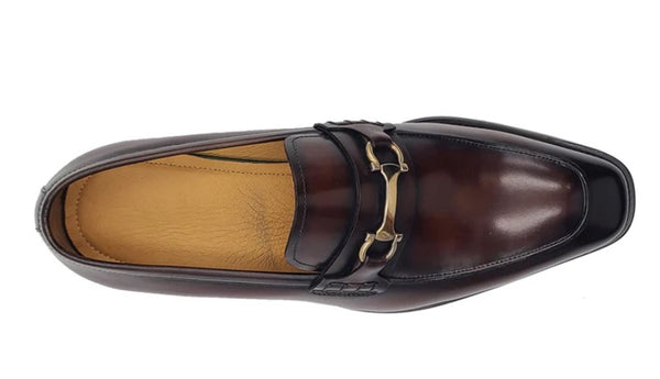 Carrucci Leather Loafer - Brown