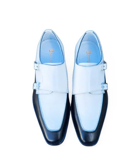 Maurice Leather Monkstrap Shoe - Black/White