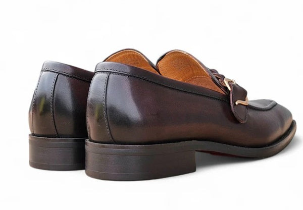 Carrucci Braided Leather Loafer - Brown