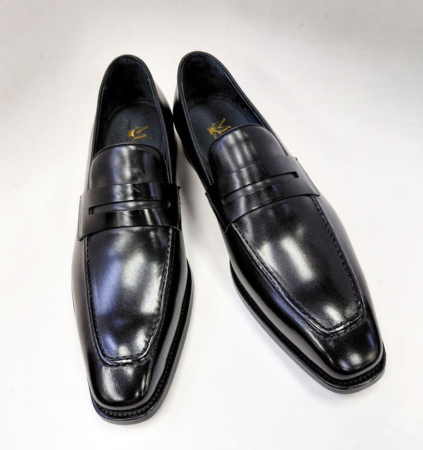 Maurice Leather Penny Loafer - Black
