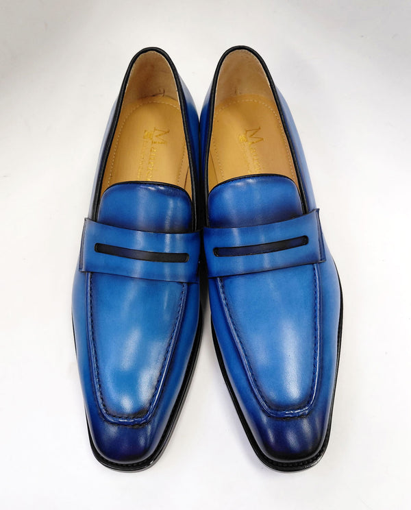 Maurice Leather Penny Loafer - Blue