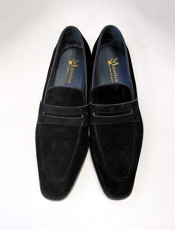 Maurice Suede Penny Loafer - Black