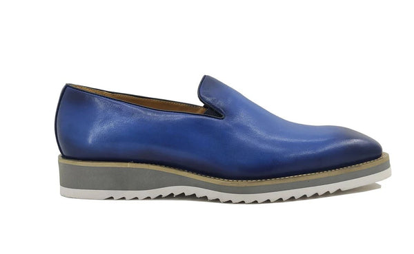 Maurice Calfskin Venetian Loafer - Ocean/Blue