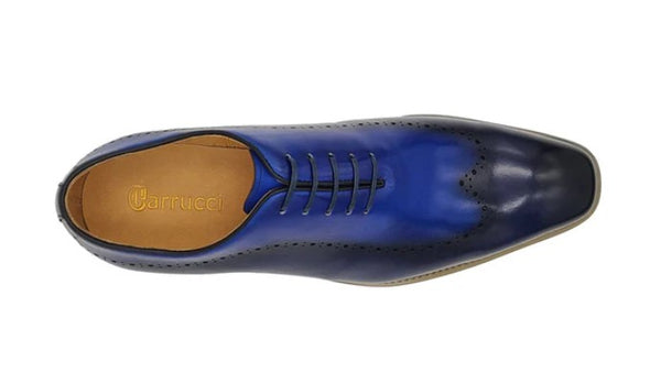 Maurice Two-Tone Leather Oxford - Blue