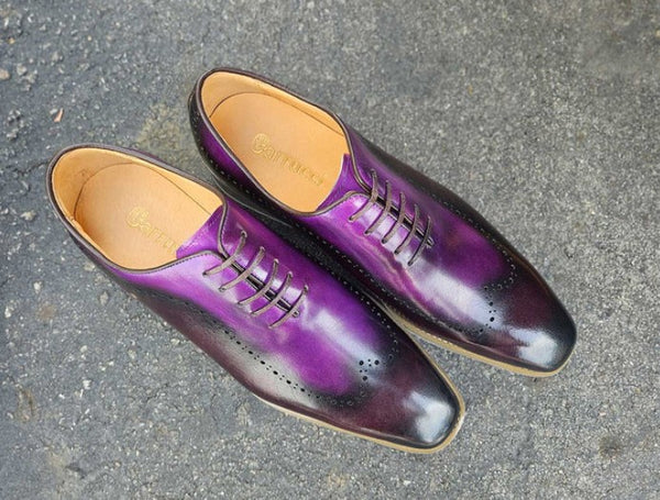 Maurice Two-Tone Leather Oxford - Purple