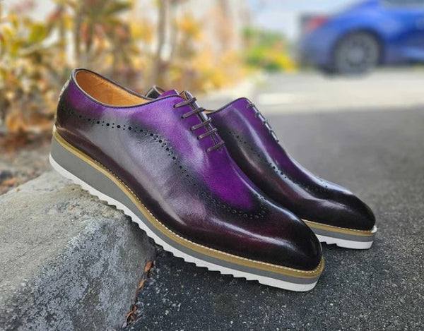 Maurice Two-Tone Leather Oxford - Purple