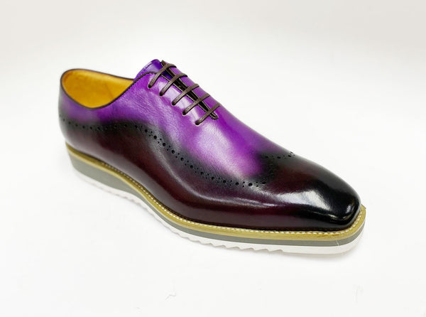 Maurice Two-Tone Leather Oxford - Purple