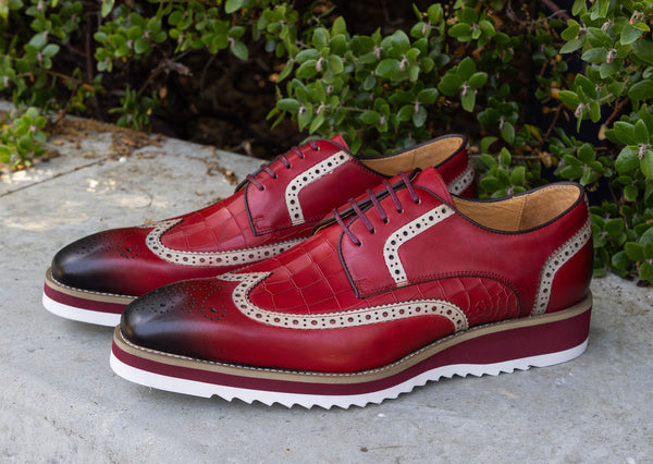 Maurice Calfskin Oxford - Burgundy