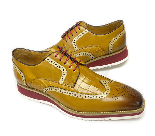 Maurice Calfskin Oxford - Camel/Red