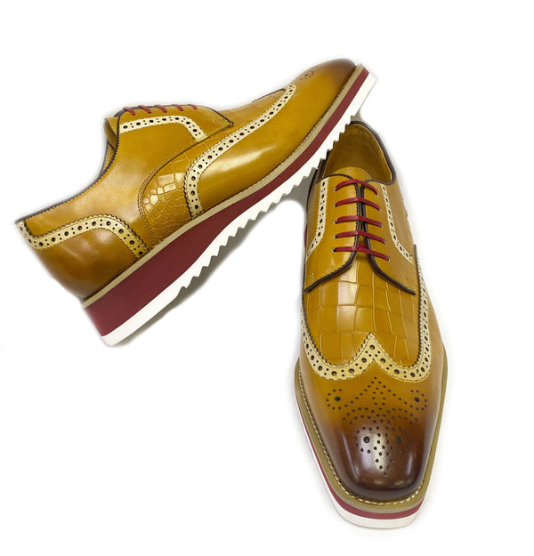 Maurice Calfskin Oxford - Camel/Red