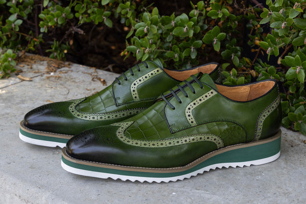 Maurice Calfskin Oxford - Olive
