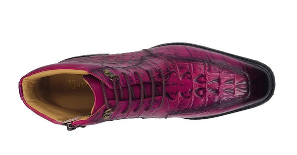Carrucci Crocodile Calfskin Boot - Pink