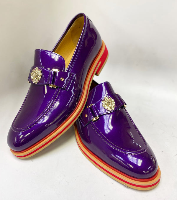 C&E Maurice Patent Ornament Loafer - Purple