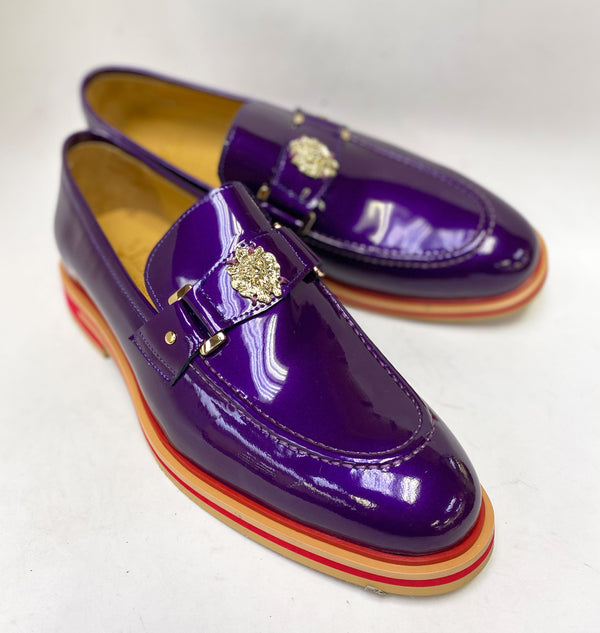C&E Maurice Patent Ornament Loafer - Purple