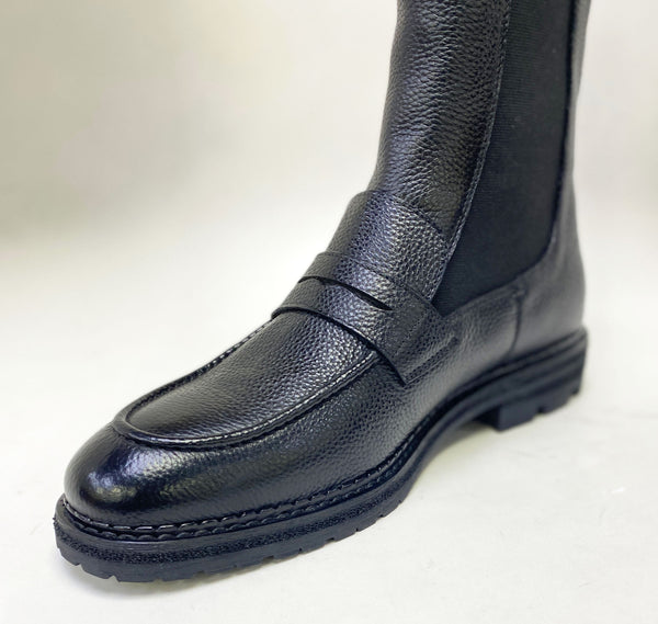 C&E Maurice Deerskin Slip-on Boot - Black