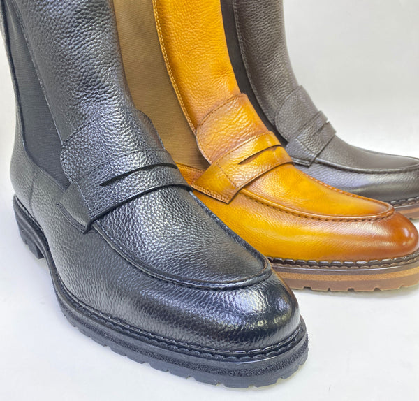 C&E Maurice Deerskin Slip-on Boot - Dark Brown