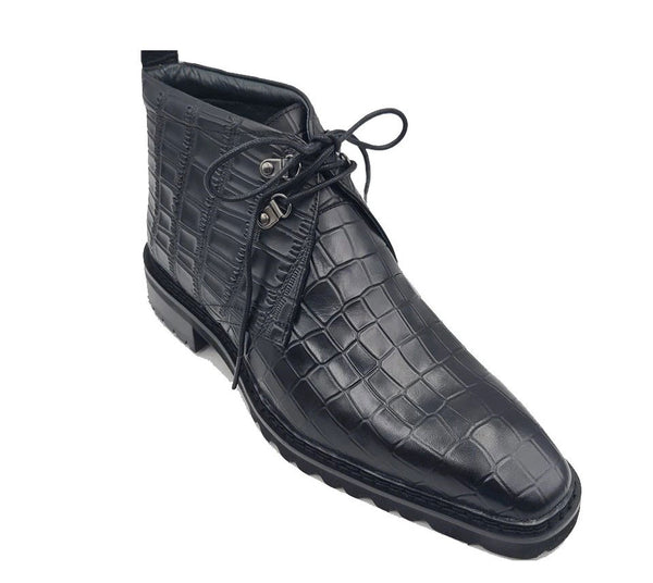 Carrucci Calfskin Boot - Black