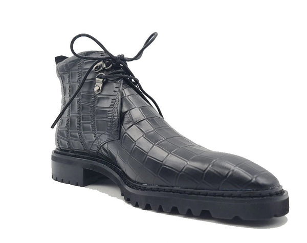 Carrucci Calfskin Boot - Black