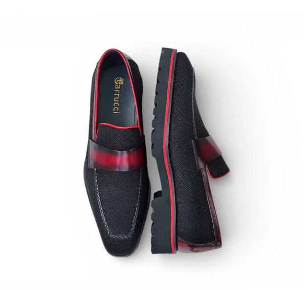 Carrucci Denim Penny Loafer - Black