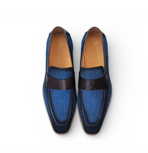 Carrucci Denim Penny Loafer - Blue