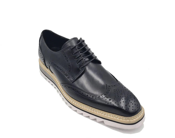 C&E Burnished Calfskin Oxford - Black