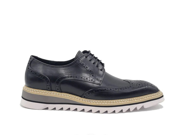 C&E Burnished Calfskin Oxford - Black