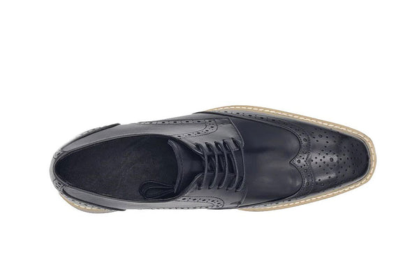 C&E Burnished Calfskin Oxford - Black