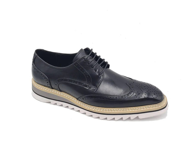 C&E Burnished Calfskin Oxford - Black