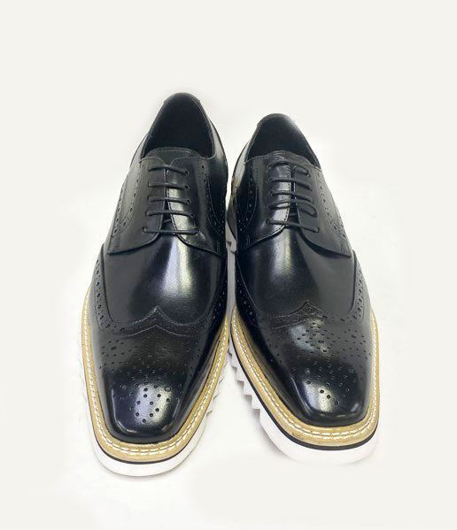 C&E Burnished Calfskin Oxford - Black