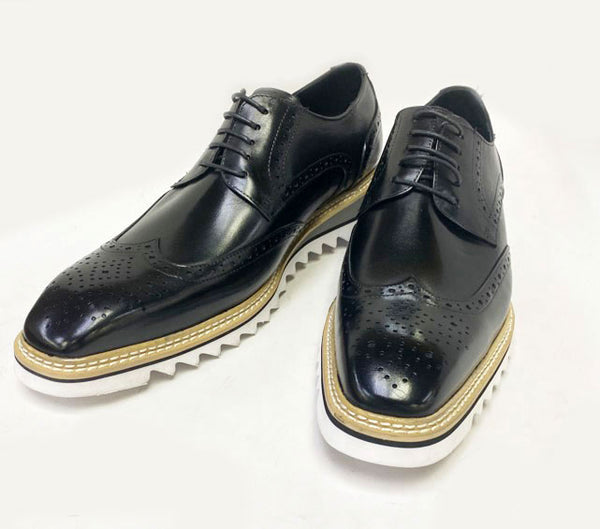 C&E Burnished Calfskin Oxford - Black