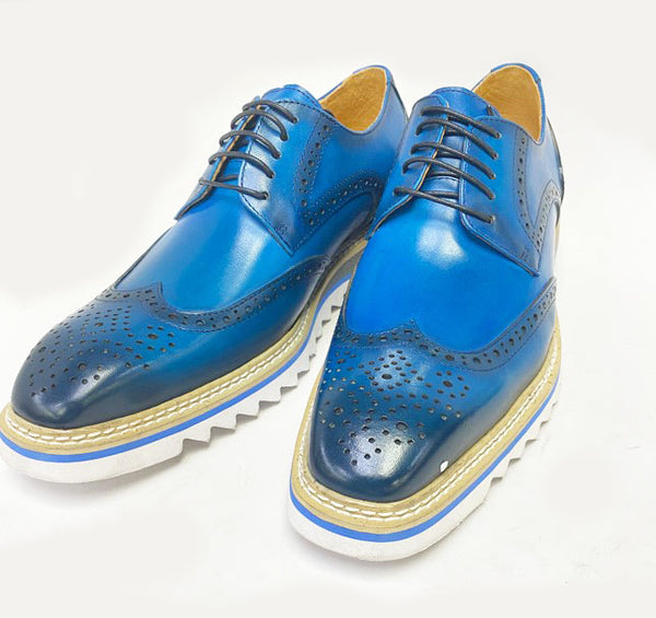 C&E Burnished Calfskin Oxford - Ocean/Blue