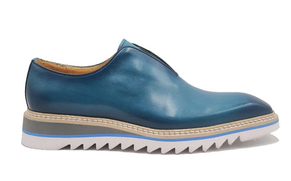 Maurice Calfskin Loafer - Ocean/Blue