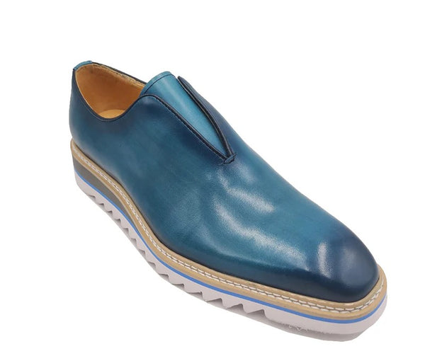 Maurice Calfskin Loafer - Ocean/Blue