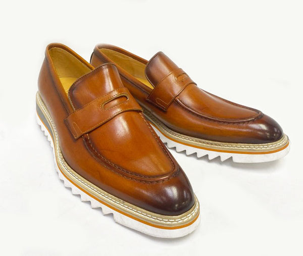 C&E Shoes Maurice Leather Loafer - Cognac